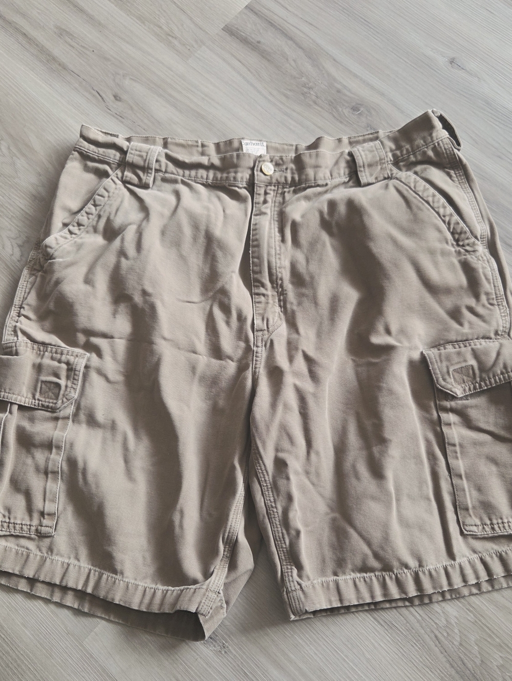 VTG Carhartt B164 MUS Brown Cargo Shorts 40 Utility Workwear Casual Outdoor Y2K